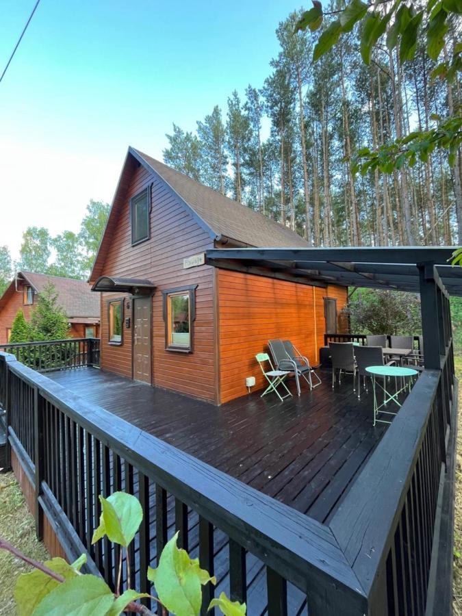 Domek Caloroczny Hawaje Nad Jeziorem Kazub Cieciorka Bagian luar foto