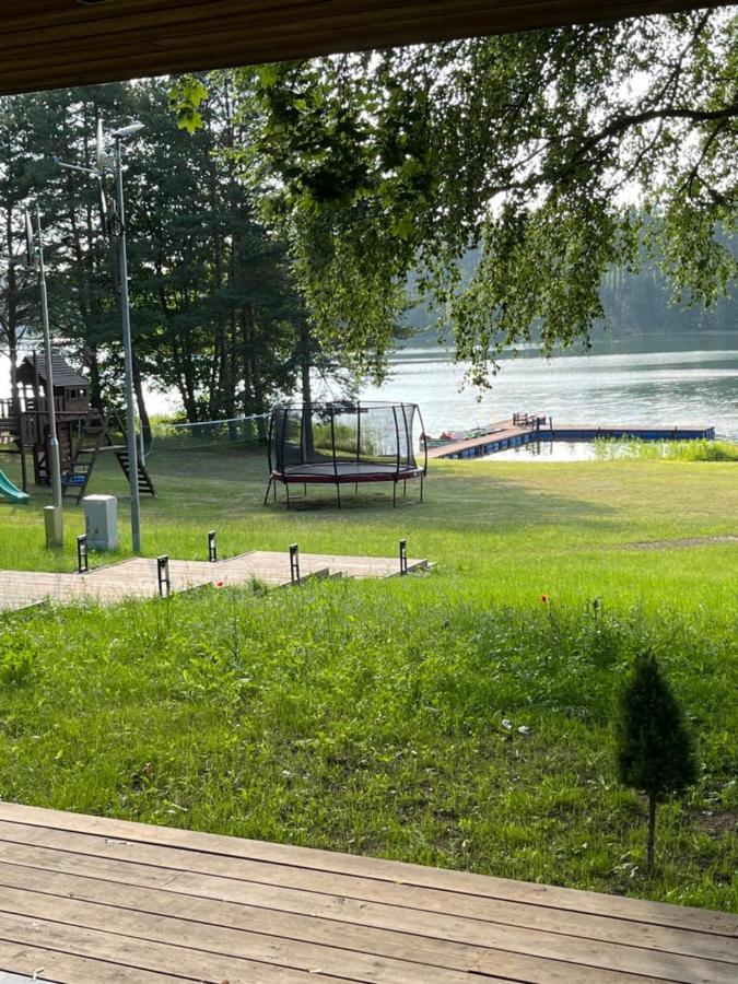 Domek Caloroczny Hawaje Nad Jeziorem Kazub Cieciorka Bagian luar foto